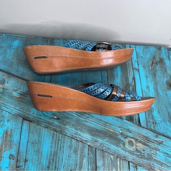 Cole Haan Nike Air Bronze & Blue Sandals Size 11 - Picture 7 of 15